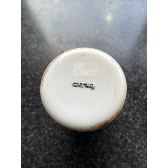 Vintage 1970's Coffee Tea Hand Painted Ceramic Mug By Martha Morey Signed - Picture 7 of 8